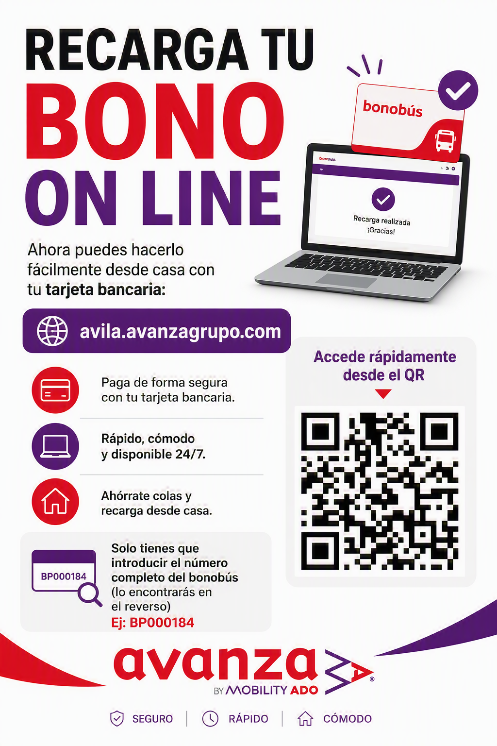 Recarga tu bonobus en nuestra web