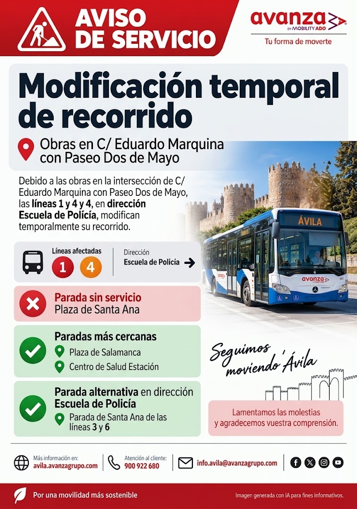 Obras calle Eduardo Marquina con Paseo Dos de Mayo